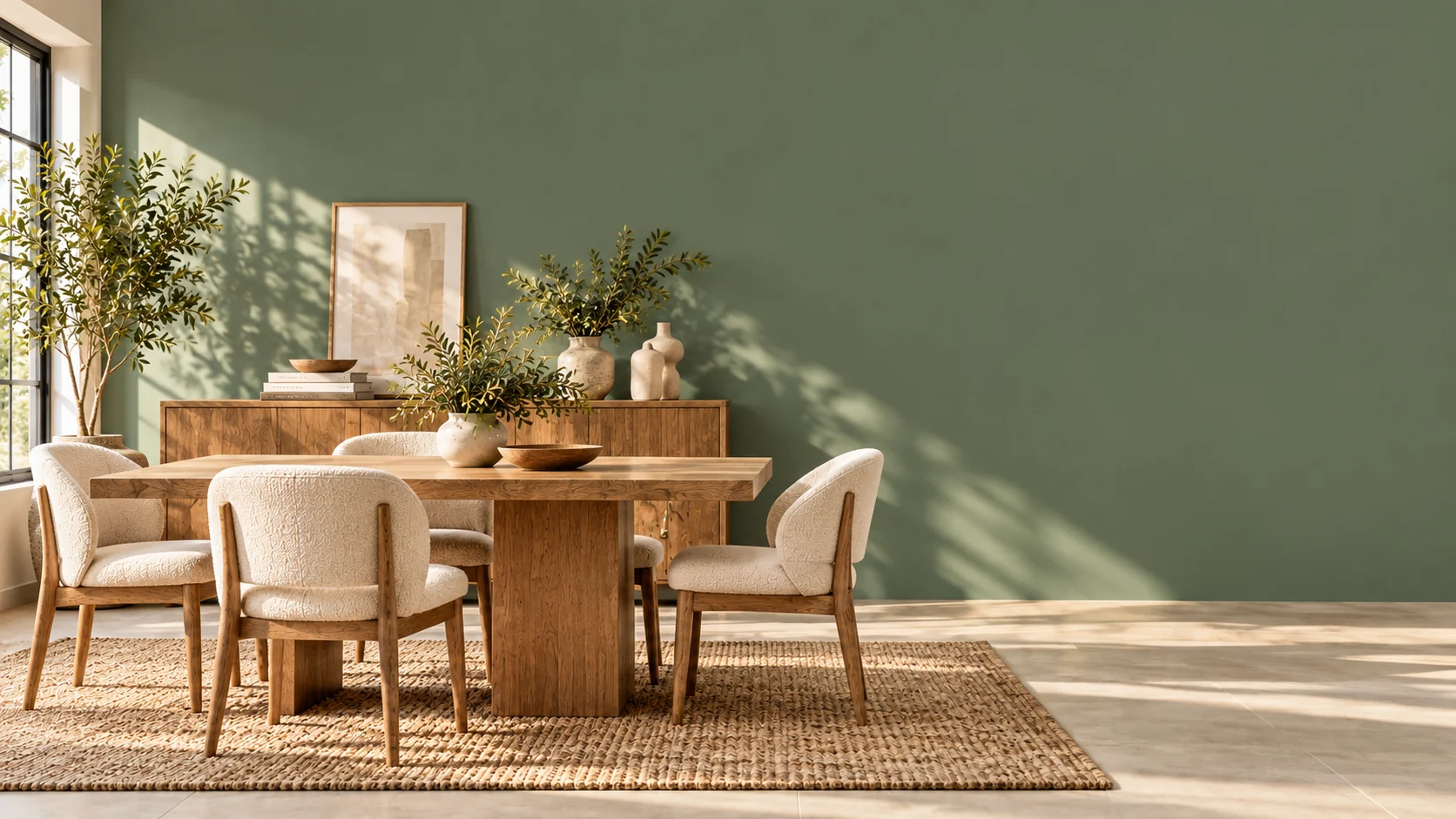 Furniture arranged in a dining interior